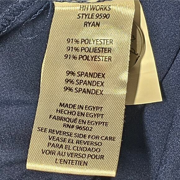 HH by Healing Hands Men's Ryan Zip Fly Slim Fit Scrub Pant in Navy Size XL NWT - Picture 12 of 13